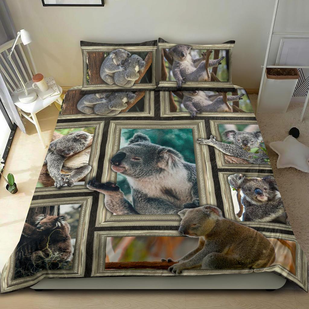 Bedding Set - 3D Koala Frames Bedding Set - Vibe Hoodie Shop