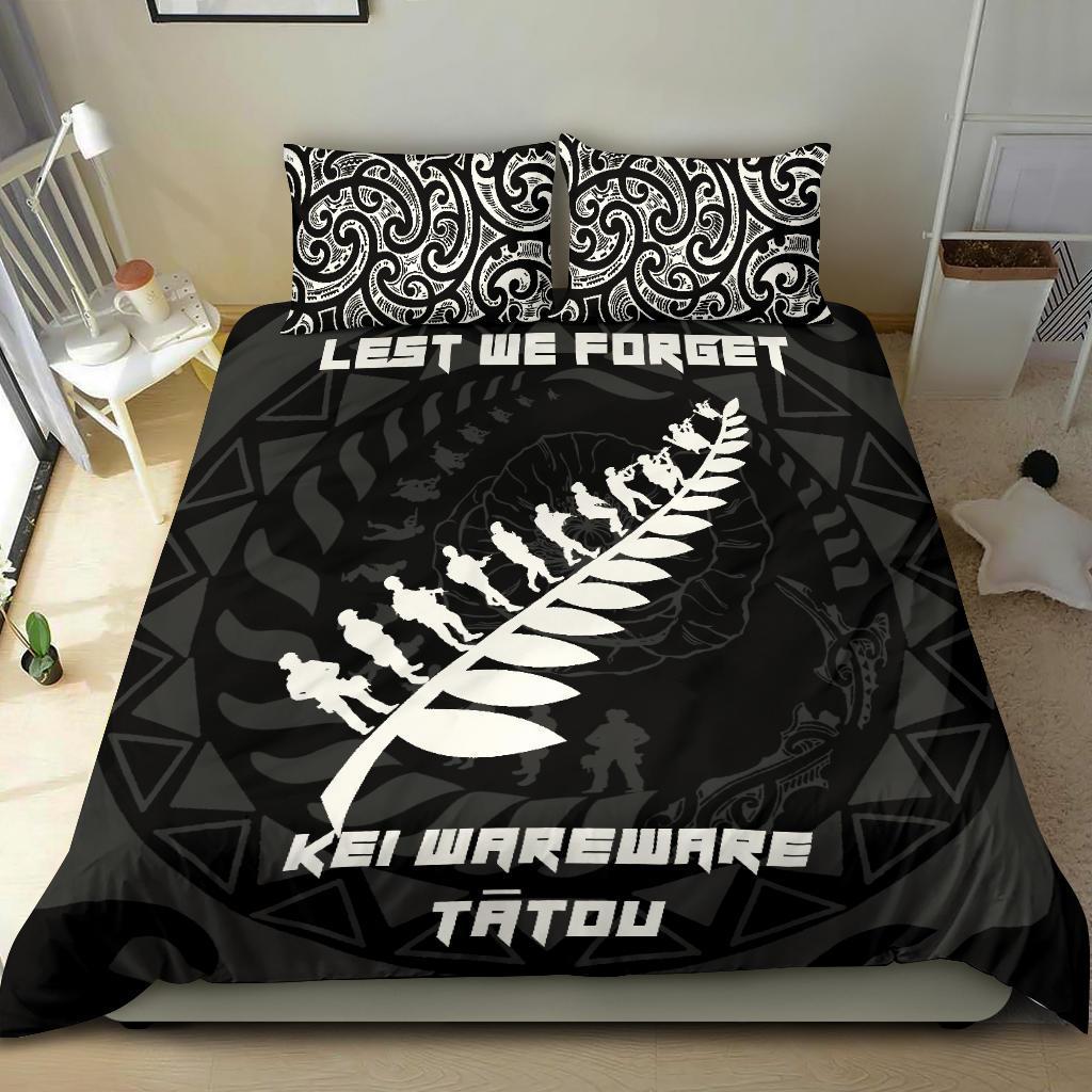 ANZAC Tattoo New Zealand, Lest We Forget Bedding Set - Vibe Hoodie Shop