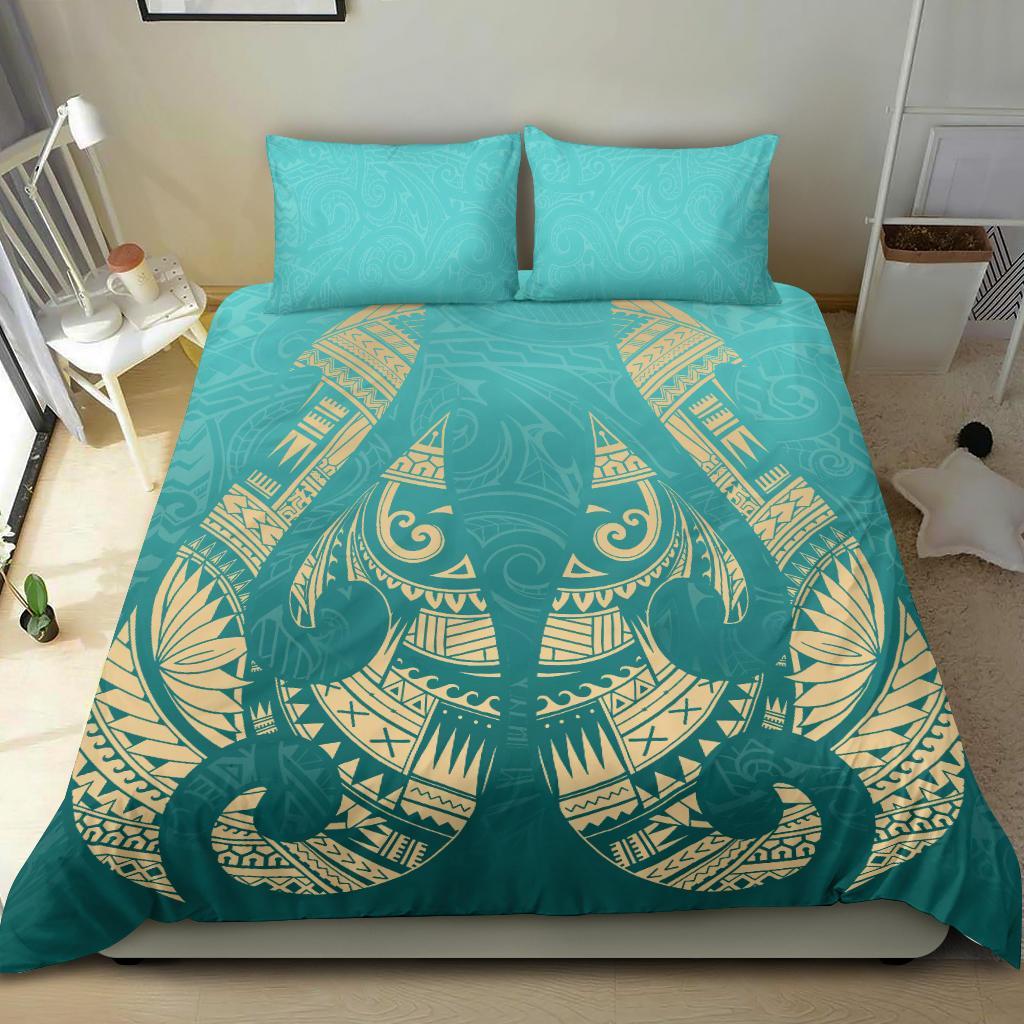 New Zealand Maori Hei Matau Tattoo Bedding Set - Vibe Hoodie Shop