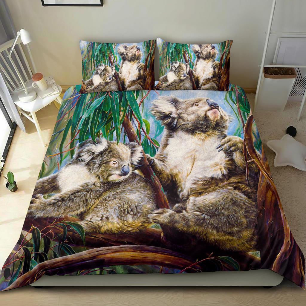 Bedding Set - Koala and Joey Bedding Set 3D Art - Vibe Hoodie Shop