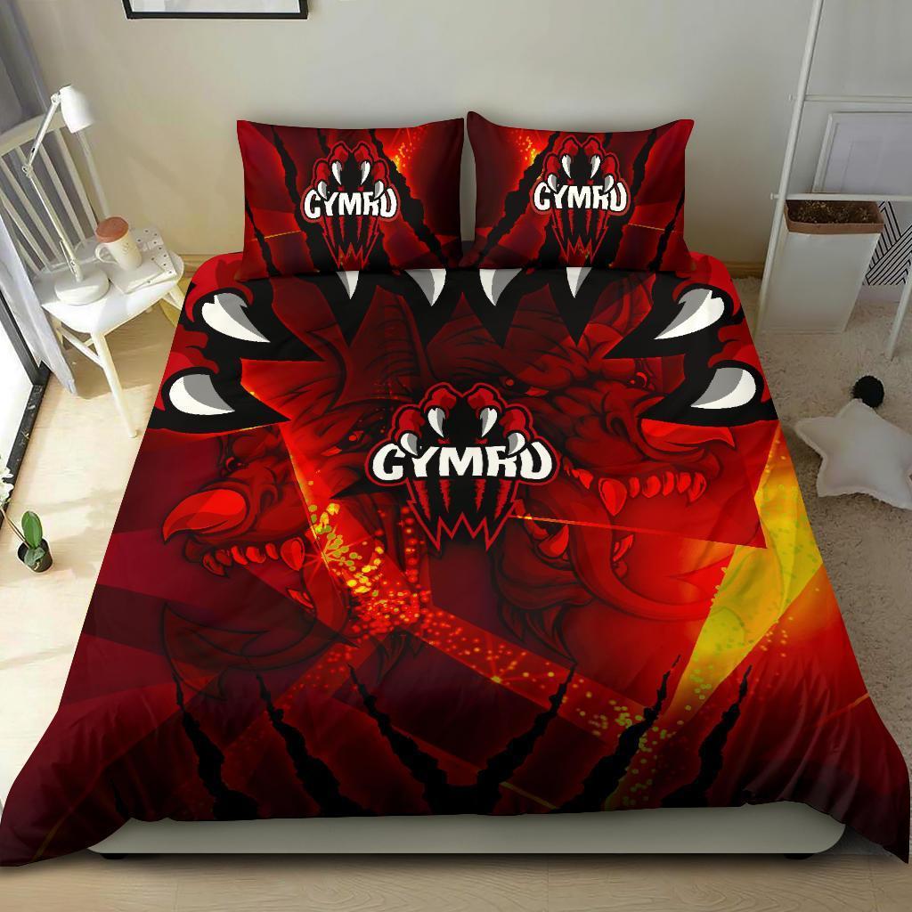 Wales Bedding Set - Welsh Dragon - Vibe Hoodie Shop