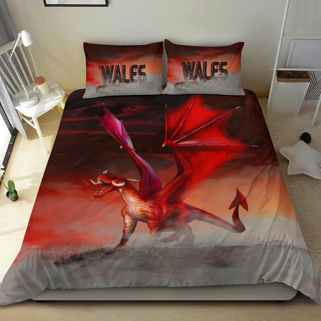 Wales Bedding Set - Dragon Ty Mawr Lighthouse - Vibe Hoodie Shop