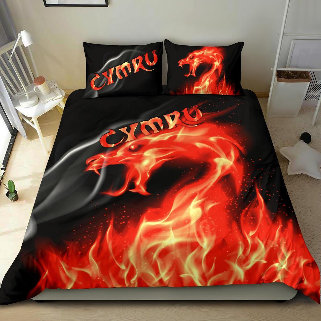 Wales Bedding Set - Cymru Flame - Vibe Hoodie Shop