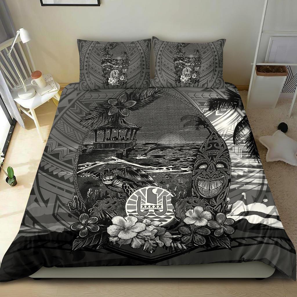 Tahiti Bedding Set Natural Beach - Black Version - Vibe Hoodie Shop