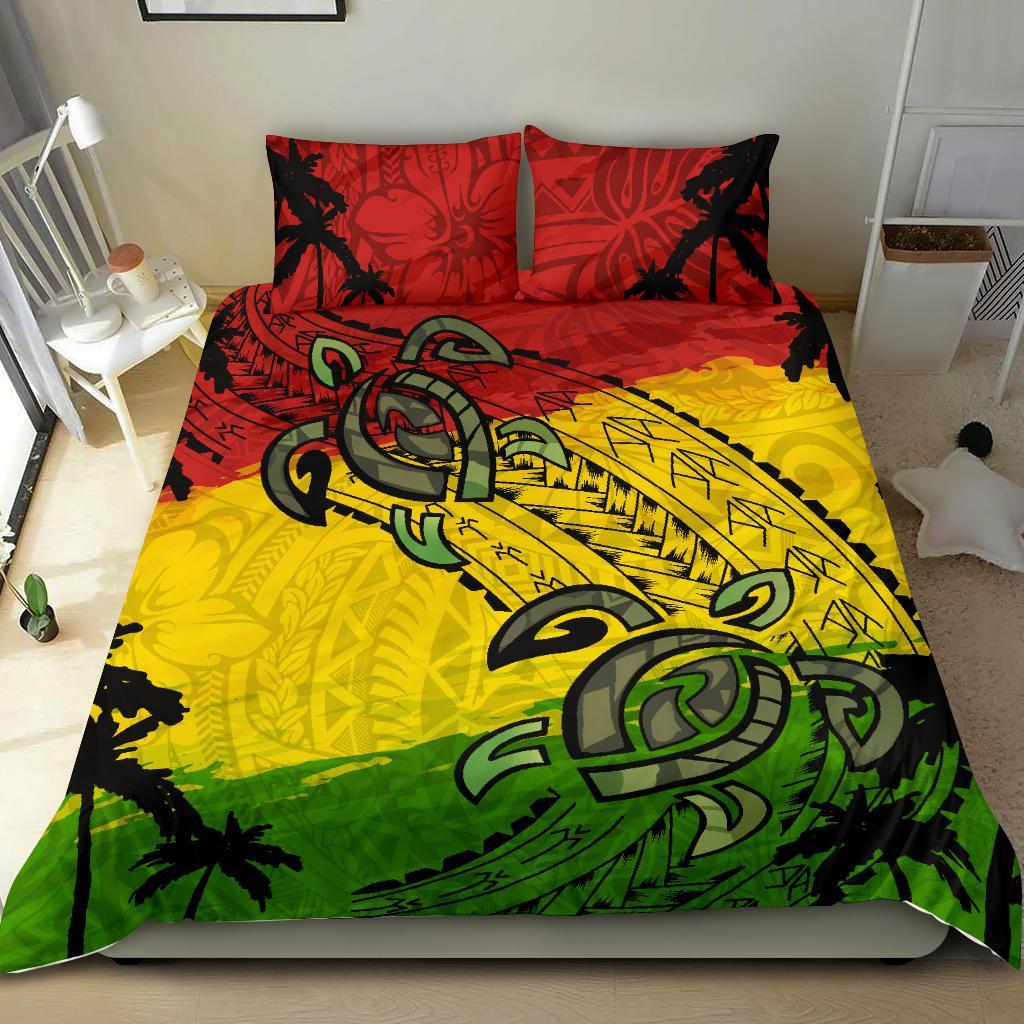 Polynesian Turtle Reggae Bedding Set - Vibe Hoodie Shop