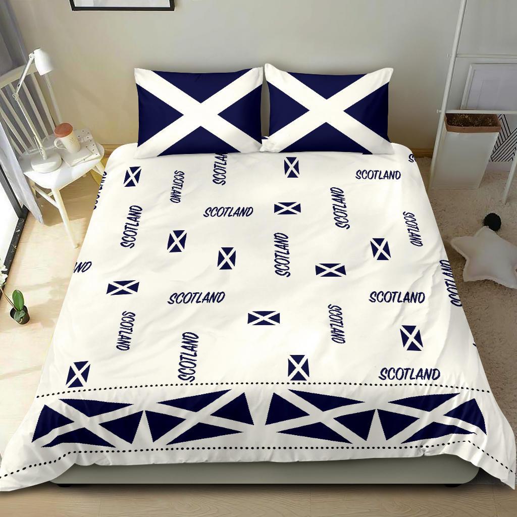 Scotland Bedding Set Flag And Text SC - Vibe Hoodie Shop