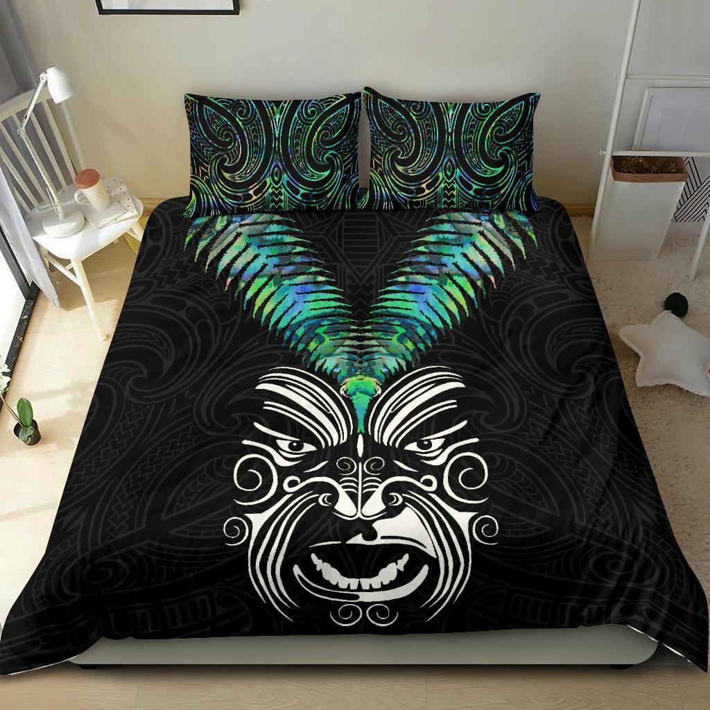 New Zealand Maori Moko Bedding Set Paua Shell - Vibe Hoodie Shop