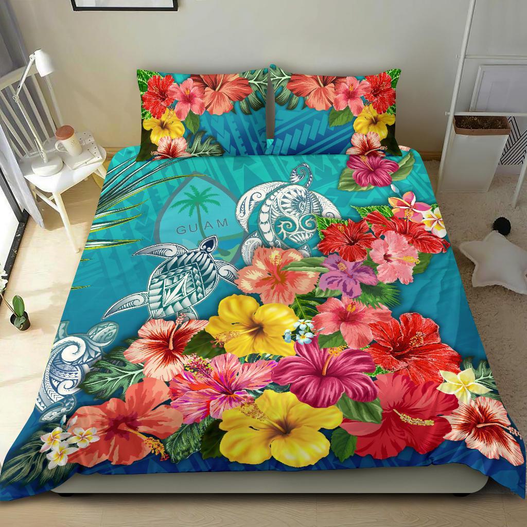 Guam Bedding Set Turtle - Hibiscus - Vibe Hoodie Shop