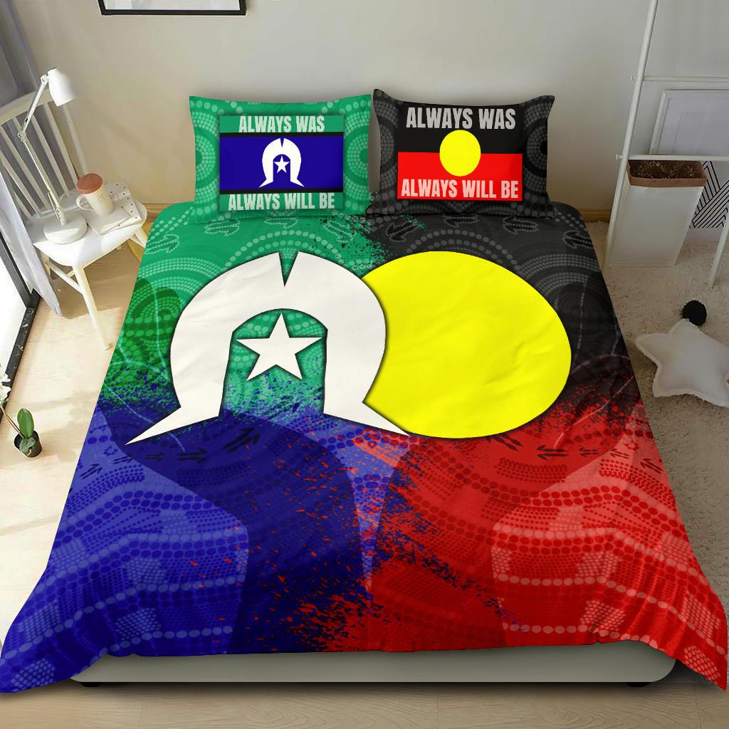 Aboriginal Bedding Set, Australia NAIDOC Week Indigenous Flag Style - Vibe Hoodie Shop