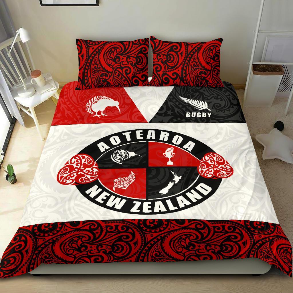New Zealand Aotearoa Rugby Champion Bedding Set - Vibe Hoodie Shop