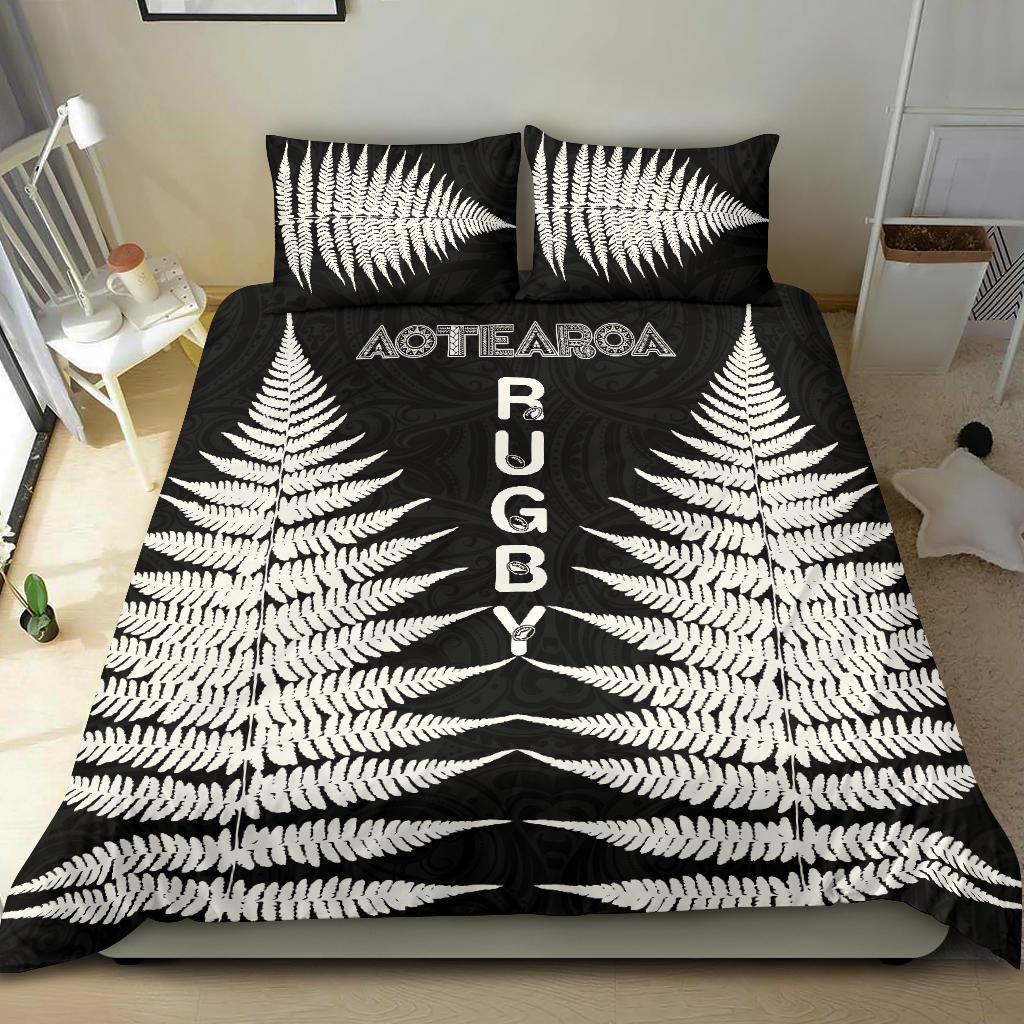 Aotearoa Rugby Silver Fern Bedding Set Classic Style - Vibe Hoodie Shop