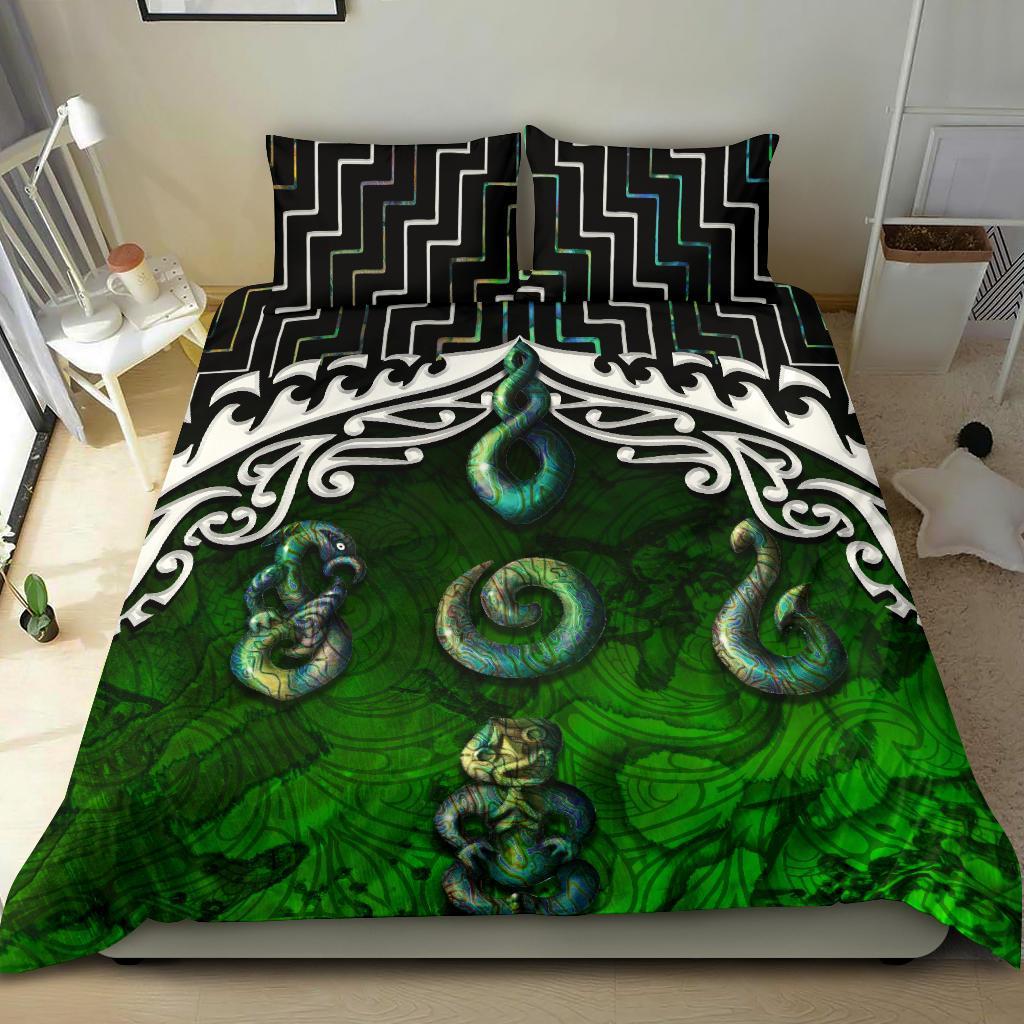 New Zealand Maori Symbols Poutama Bedding Set - Vibe Hoodie Shop