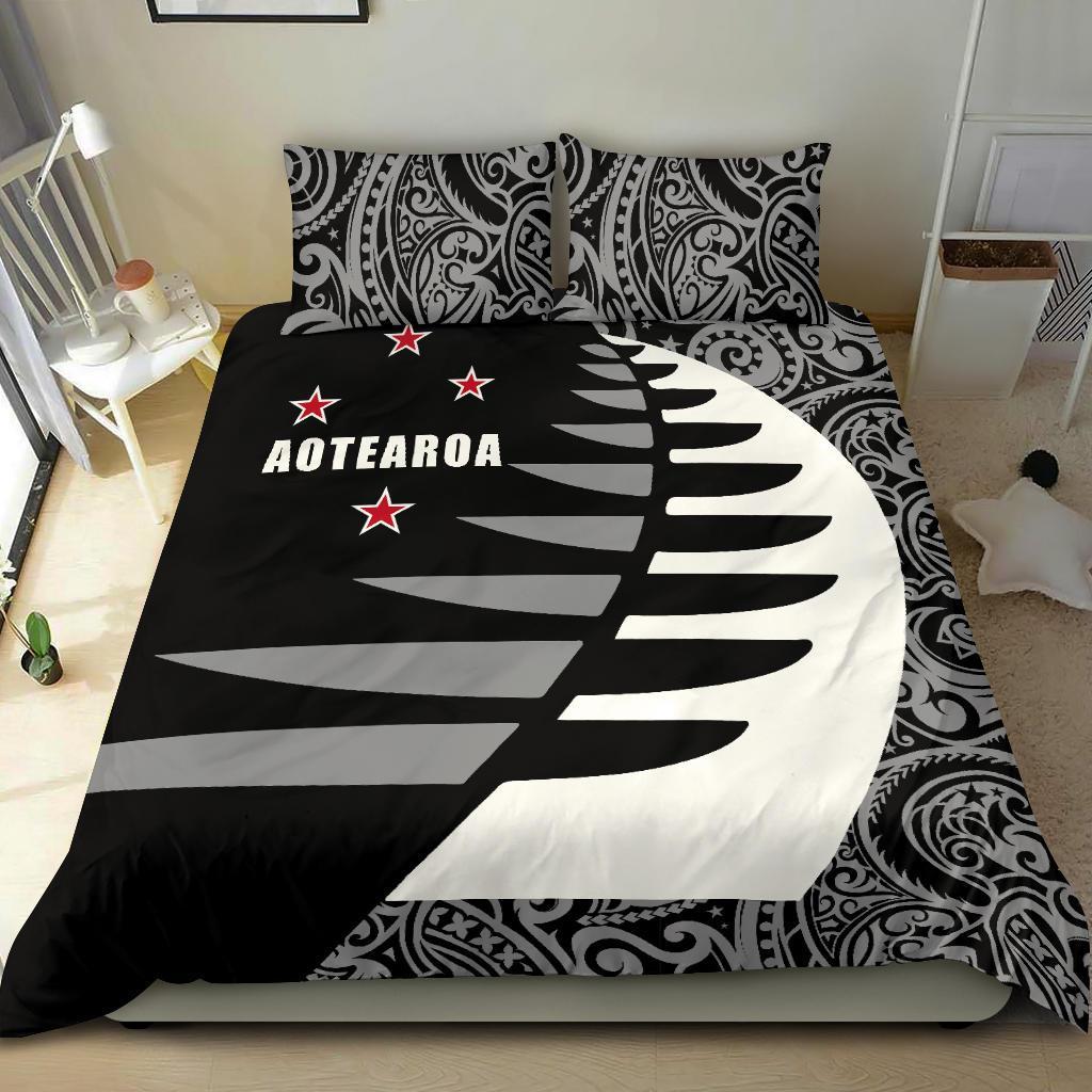 Aotearoa Silver Fern Bedding Set Sailing Style - Vibe Hoodie Shop