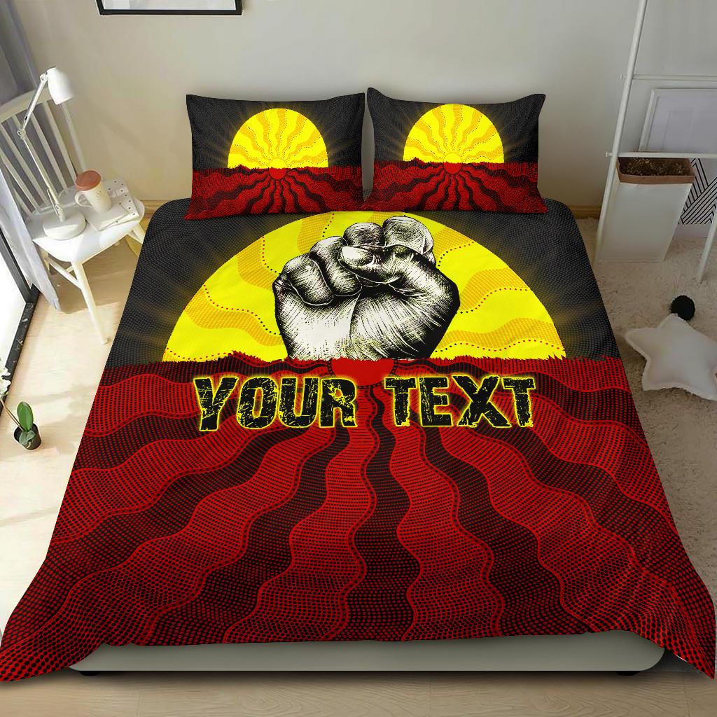 Custom Aboriginal Bedding Set, Black Lives Matter Sun Dot Painting - Vibe Hoodie Shop