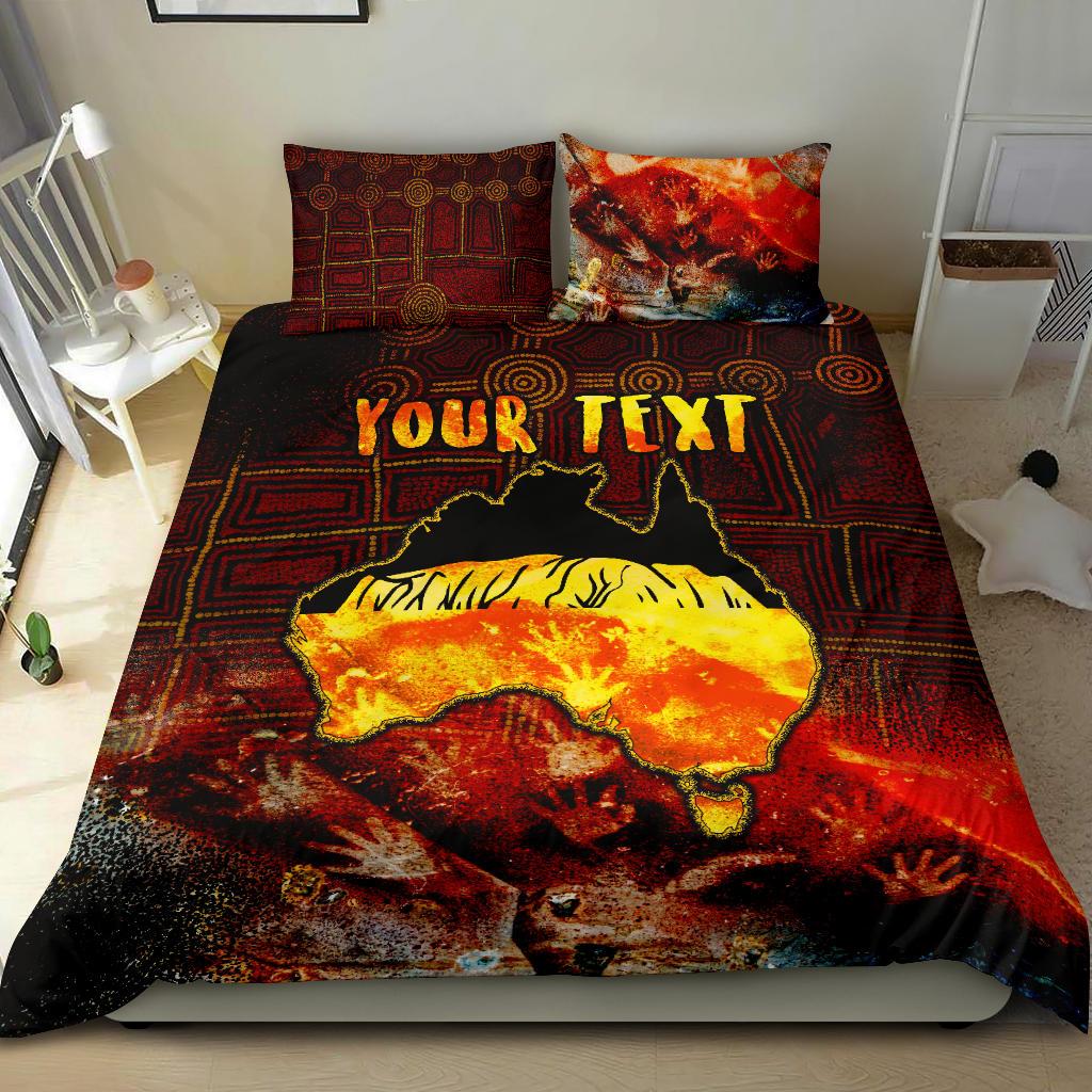 Aboriginal Personalised Bedding Set - Anangu Custodians - Vibe Hoodie Shop