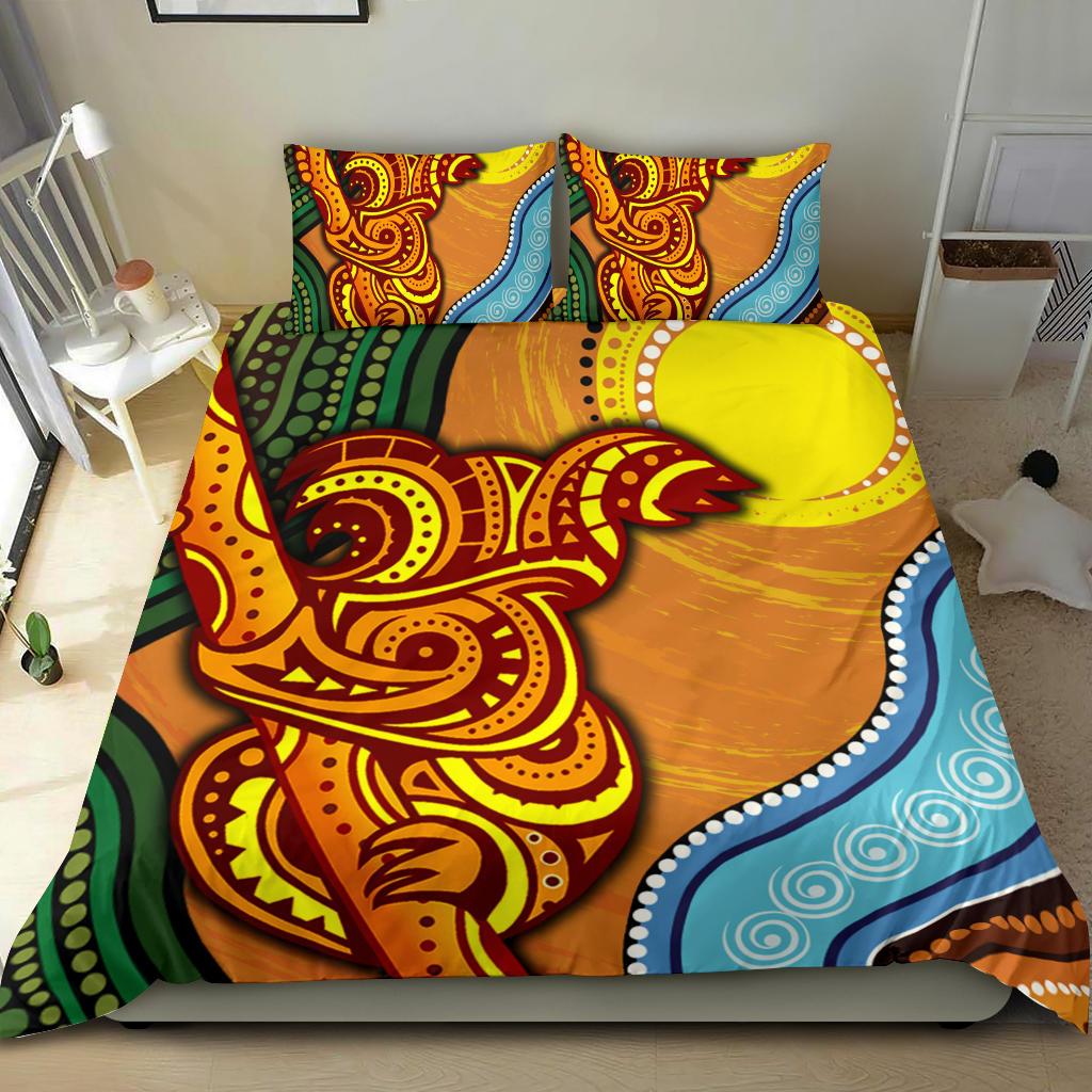 Bedding Set - Australian Aboriginal Dot Painting Koala - Vibe Hoodie Shop