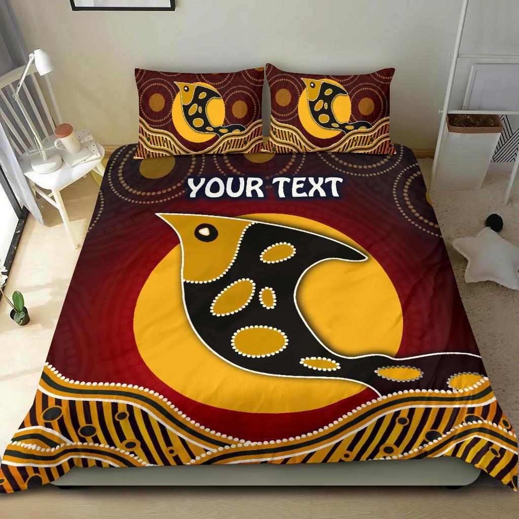 Personalised Bedding Set - Aboriginal Dot Patterns Fish - Vibe Hoodie Shop