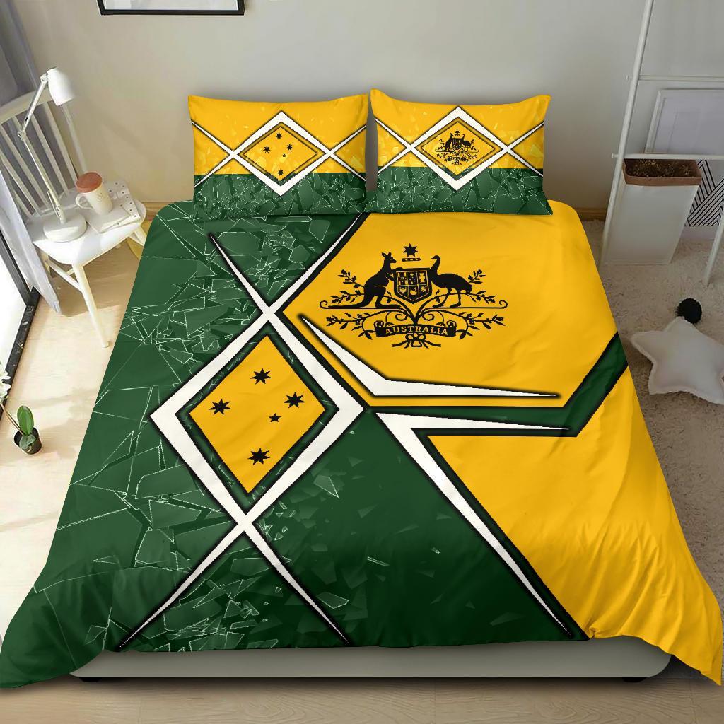 Bedding Set - Aussie Flag (Green) - Vibe Hoodie Shop