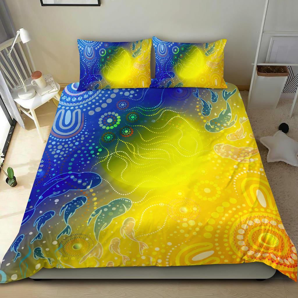 Aboriginal Bedding Set - Indigenous Fishing - Vibe Hoodie Shop