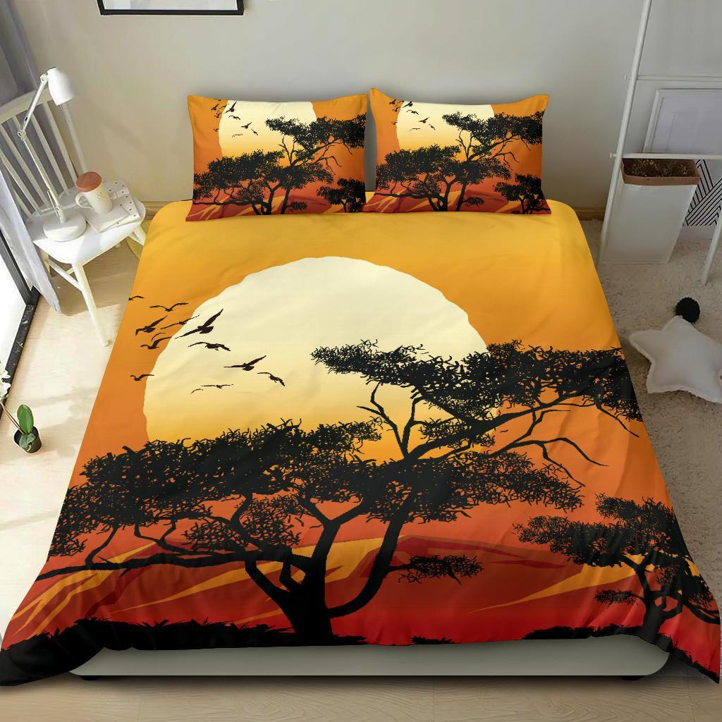 Bedding Set - Sunset And Tree In Australia - Vibe Hoodie Shop