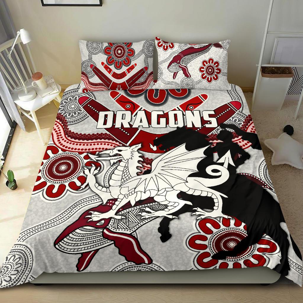 Dragons Bedding Set St. George Indigenous White - Vibe Hoodie Shop