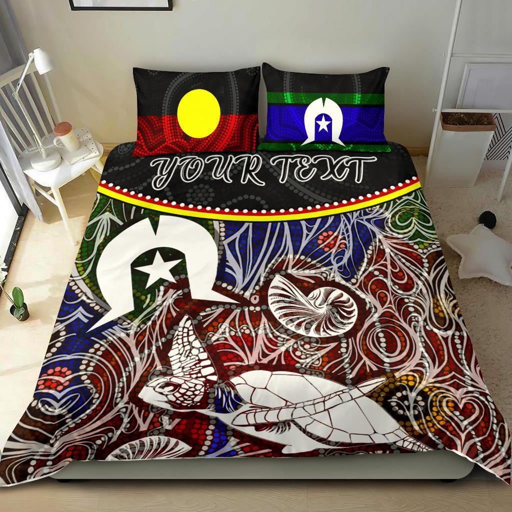 Personalised Bedding Set - Aboriginal Dot In NAIDOC Week Style - Vibe Hoodie Shop