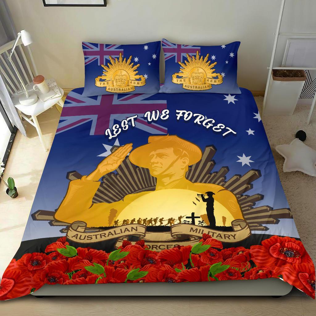 Bedding Set - Australia ANZAC Day 2020 And Soldiers - Vibe Hoodie Shop