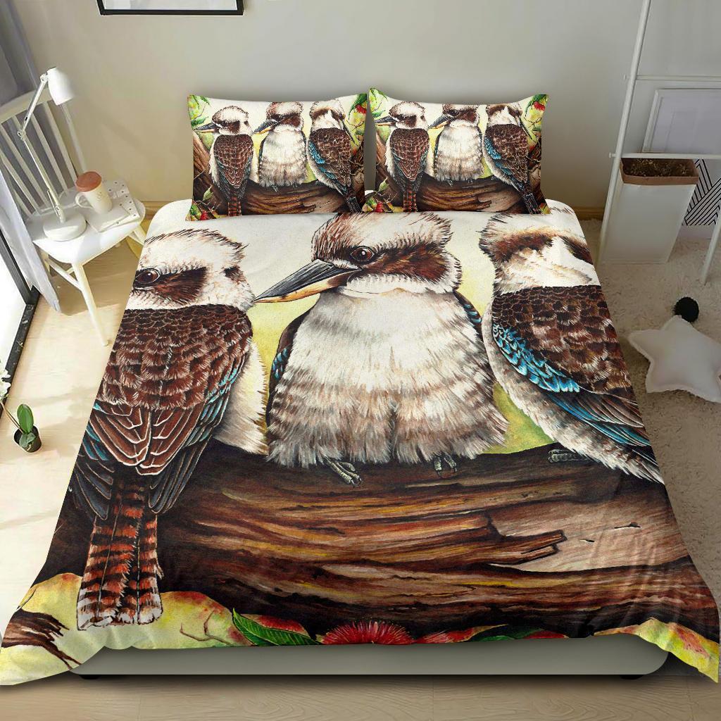 Bedding Set - Kookaburra with Waratah - Vibe Hoodie Shop