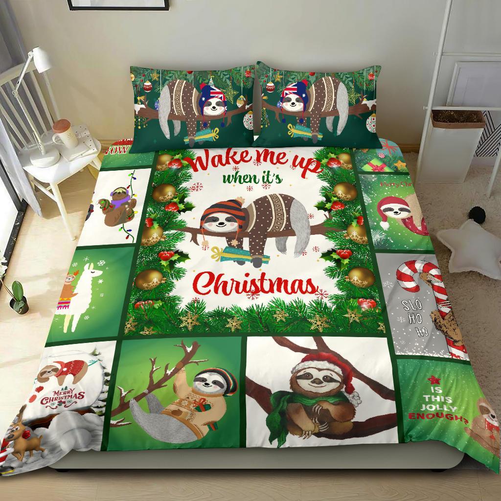 Australia Christmas Bedding Set Light Green - Merry Christmas - Vibe Hoodie Shop