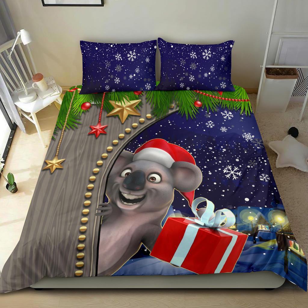 Christmas Bedding Set - Fun Koala Christmas - - Vibe Hoodie Shop