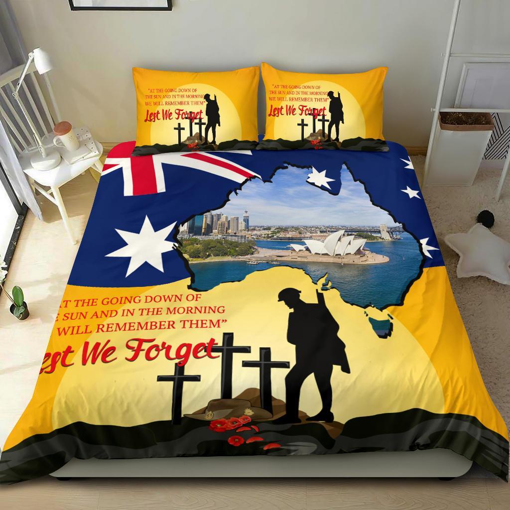 ANZAC Day Bedding Set - Today's Peace Is Yesterday's Sacrifice - Vibe Hoodie Shop