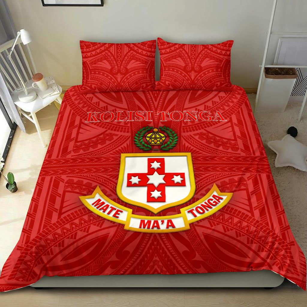 Kolisi Tonga Bedding Set Mate Ma'a Tonga Unique Rugby Style - Vibe Hoodie Shop