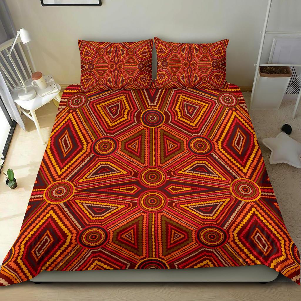 Aboriginal Bedding Set, Indigenous Patterns Ver02 - Vibe Hoodie Shop