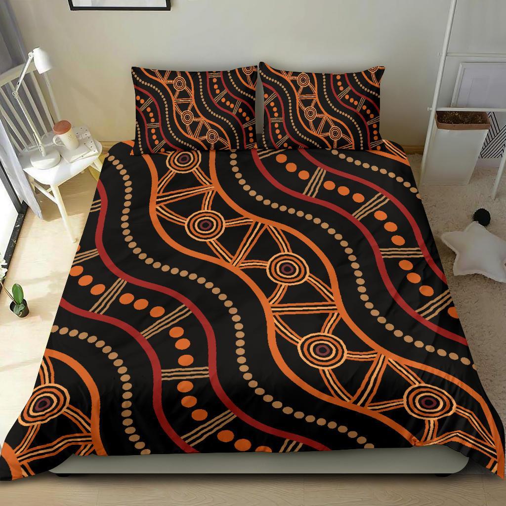 Aboriginal Bedding Set, Indigenous Patterns Ver05 - Vibe Hoodie Shop