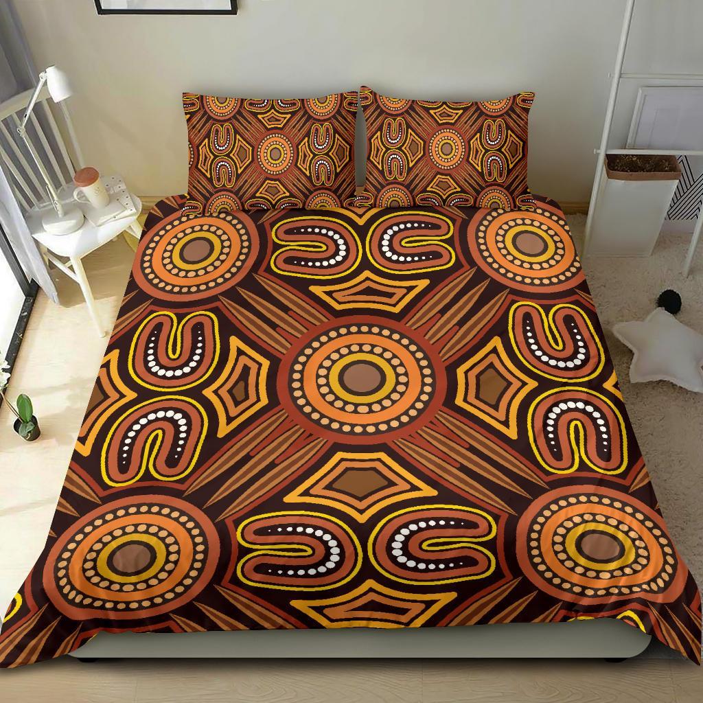 Aboriginal Bedding Set, Indigenous Patterns Ver04 - Vibe Hoodie Shop