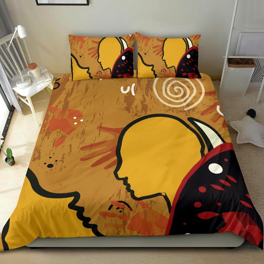 Aboriginal Bedding Set, Mother and Son Hand Art - Vibe Hoodie Shop