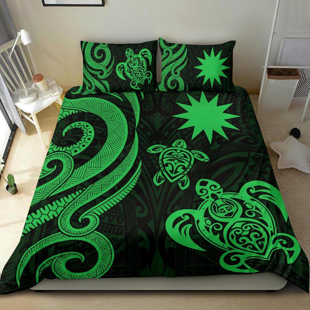 Nauru Bedding Set - Green Tentacle Turtle - Vibe Hoodie Shop