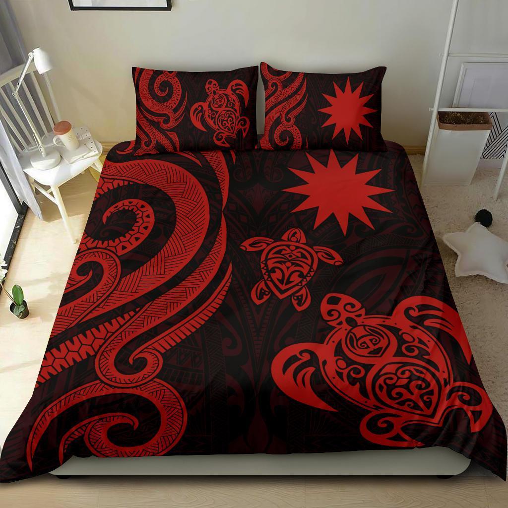 Nauru Bedding Set - Red Tentacle Turtle - Vibe Hoodie Shop