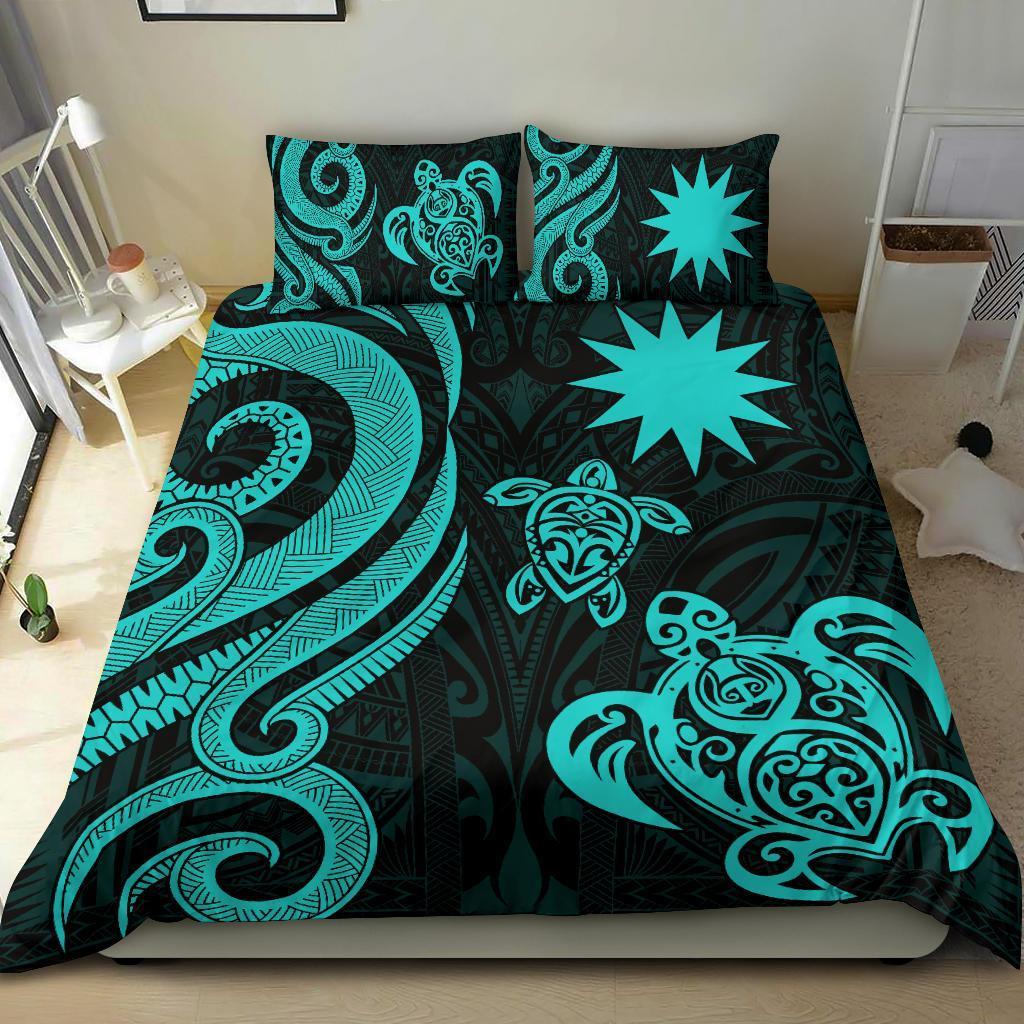 Nauru Bedding Set - Turquoise Tentacle Turtle - Vibe Hoodie Shop