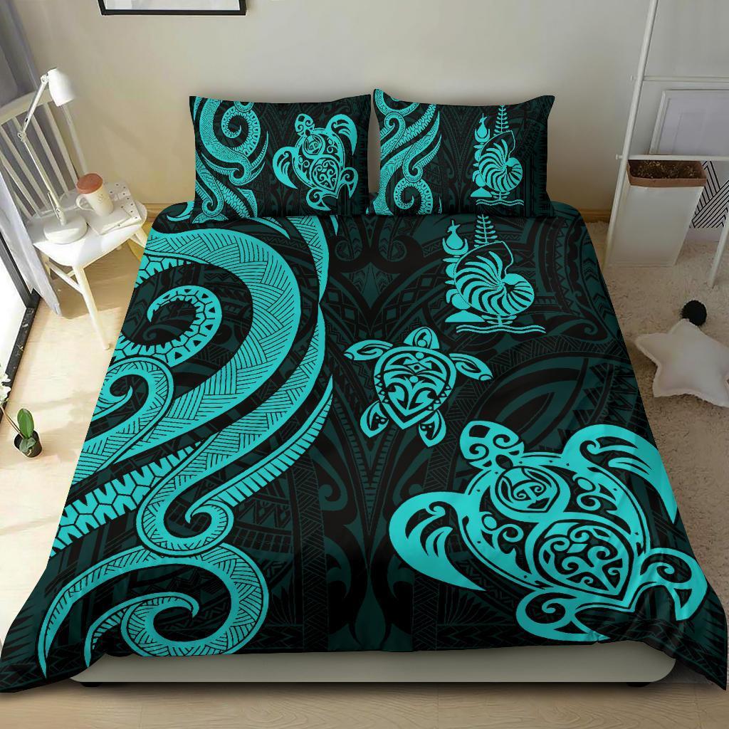 New Caledonia Bedding Set - Turquoise Tentacle Turtle - Vibe Hoodie Shop