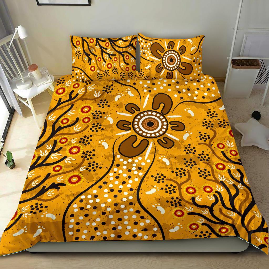 Bedding Set - Aboriginal Art In Spring Style - Vibe Hoodie Shop