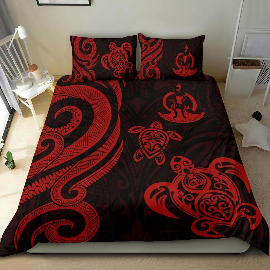 Vanuatu Bedding Set - Red Tentacle Turtle - Vibe Hoodie Shop