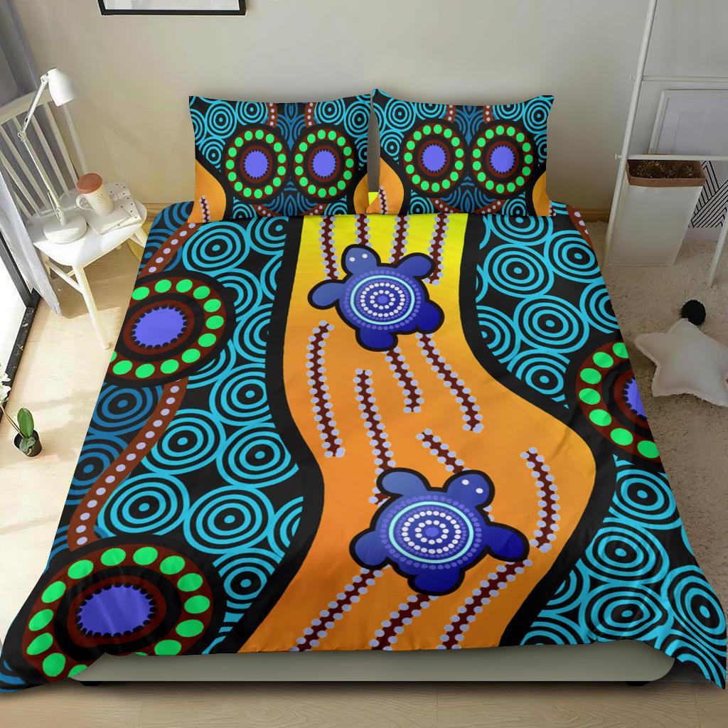 Bedding Set - Aboriginal Turtle - Vibe Hoodie Shop