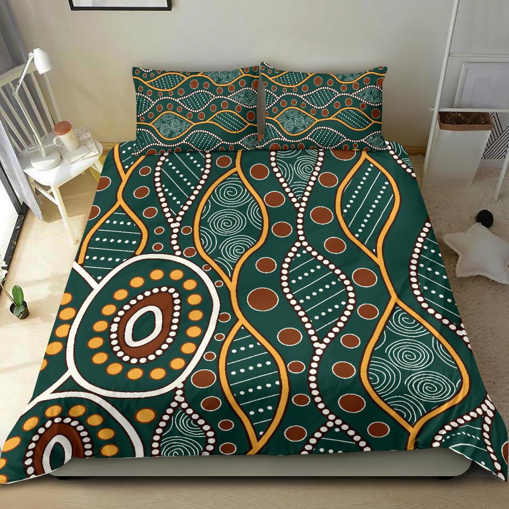 Aboriginal Bedding Set - Indigenous Patterns Ver09 - Vibe Hoodie Shop