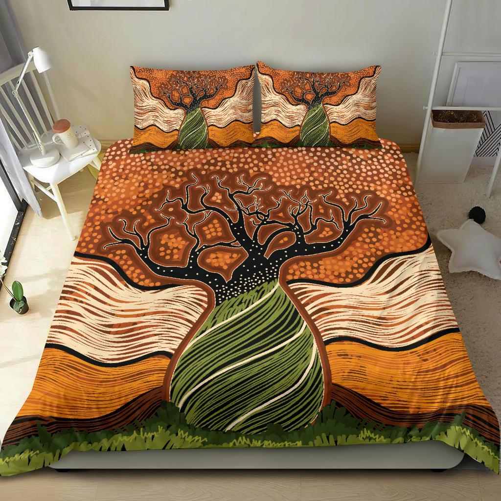 Aboriginal Bedding Set - Indigenous Tree - Vibe Hoodie Shop