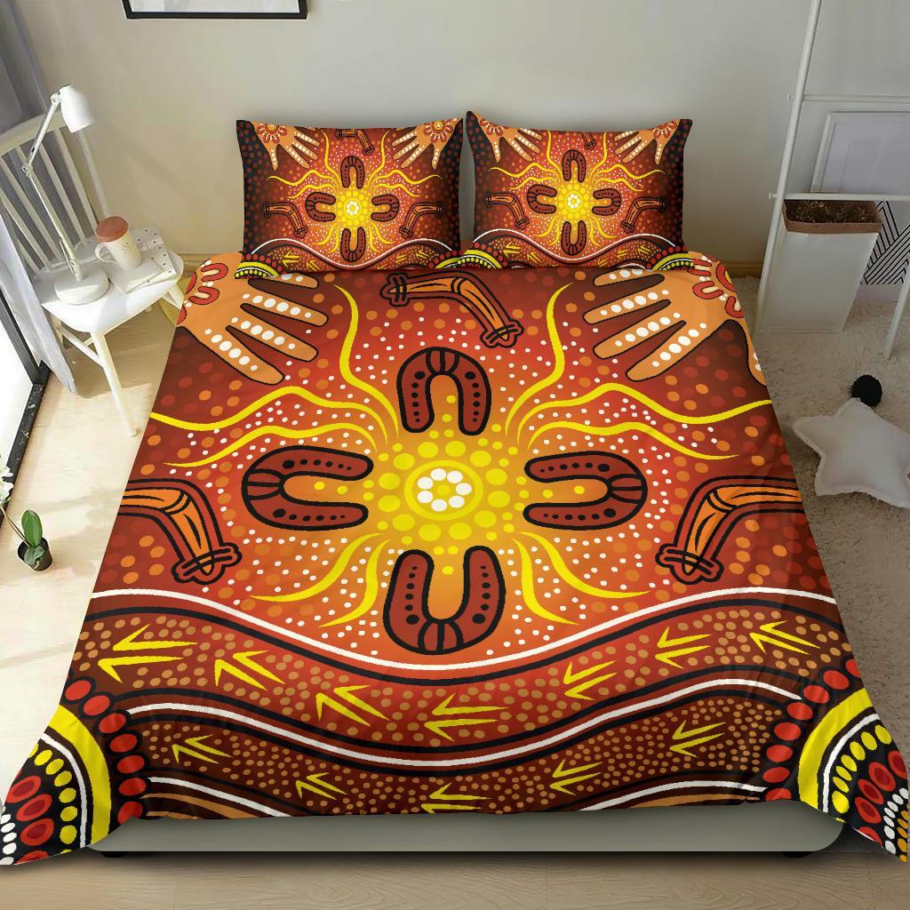 Aboriginal Bedding Set - Indigenous Patterns Ver10 - Vibe Hoodie Shop