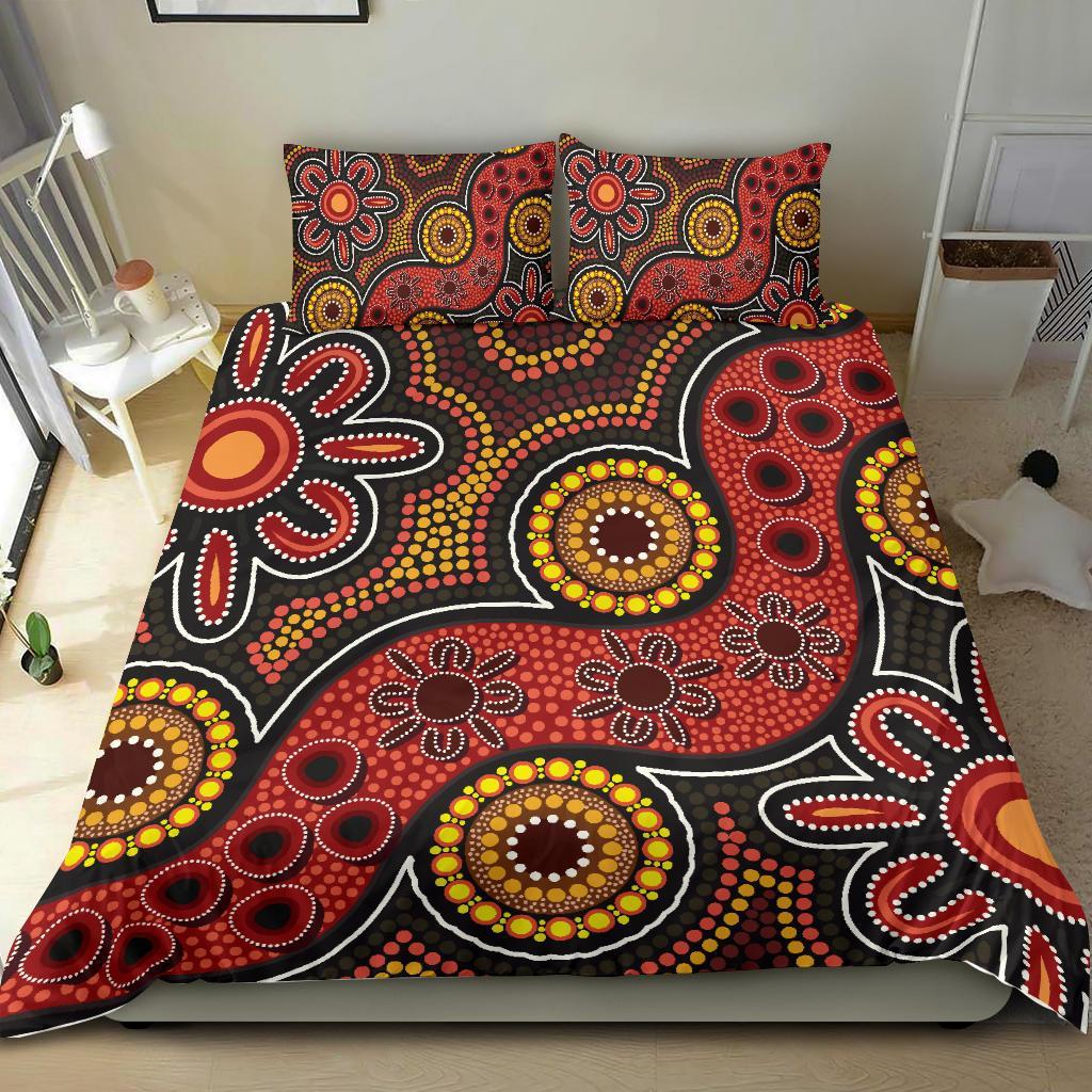 Aboriginal Bedding Set - Indigenous Patterns Ver11 - Vibe Hoodie Shop