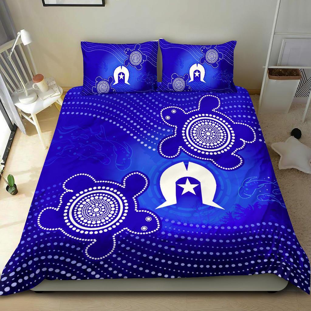 Torres Strait Islanders Bedding Set - Torres Symbol With Turtle - Vibe Hoodie Shop