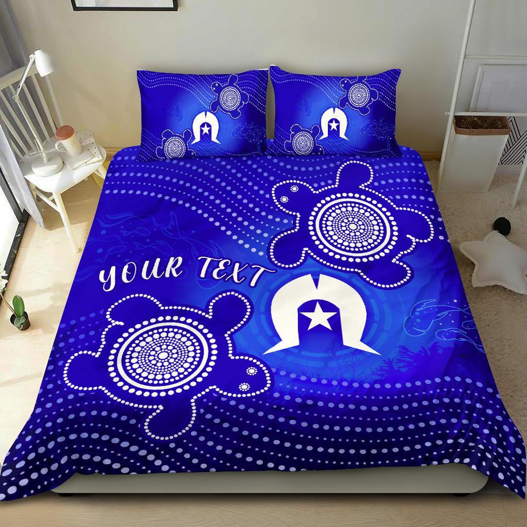 Custom Torres Strait Islanders Bedding Set - Torres Symbol With Indigenous Turtle - Vibe Hoodie Shop