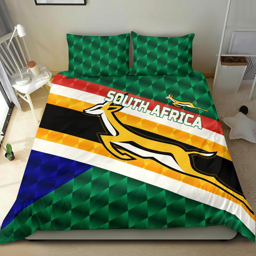 South Africa Bedding Set Springboks Rugby Sporty Style - Vibe Hoodie Shop